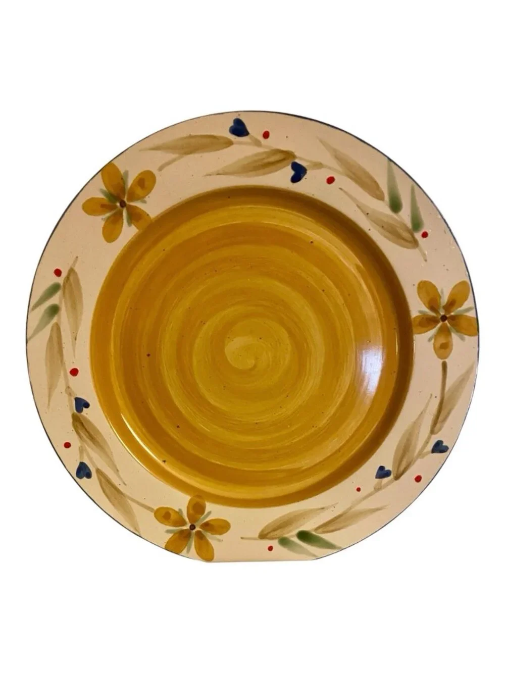 Pier 1 One Hand Painted Replacement Dinner Plate MERIDA Stoneware Floral 11